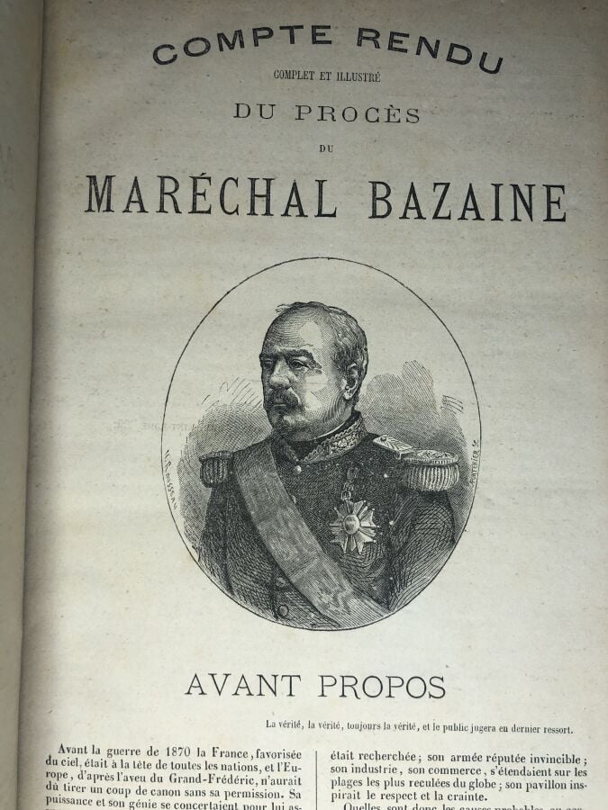BORBES (Prosper). - Procés du maréchal Bazaine. Édité à Toulouse chez Librairie…