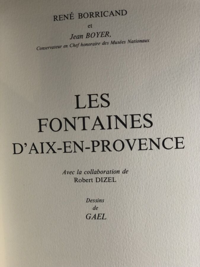 BORRICAND / BOYER. - Les fontaines d'Aix-en-Provence. Édité à Paris chez Borric…