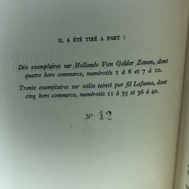 BOULOGNE (Jean). - L'amant d'une heure. Édité à Paris chez G. Crès & Cie en 193…