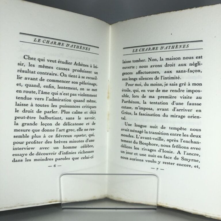 BREMOND (Henri). - Le charme d'Athènes. Édité à Paris chez La société des médec…