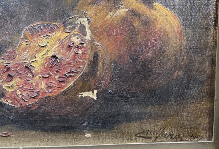 Charles Frédéric JUNG (1865-1936) - Nature morte aux grenades - Huile sur toile…
