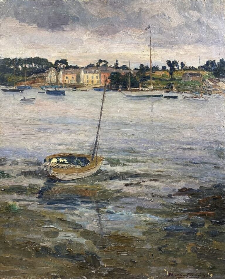 Charles MARTIN-SAUVAIGO (1881-1970) - A Bénodet - Huile sur panneau signé en ba…