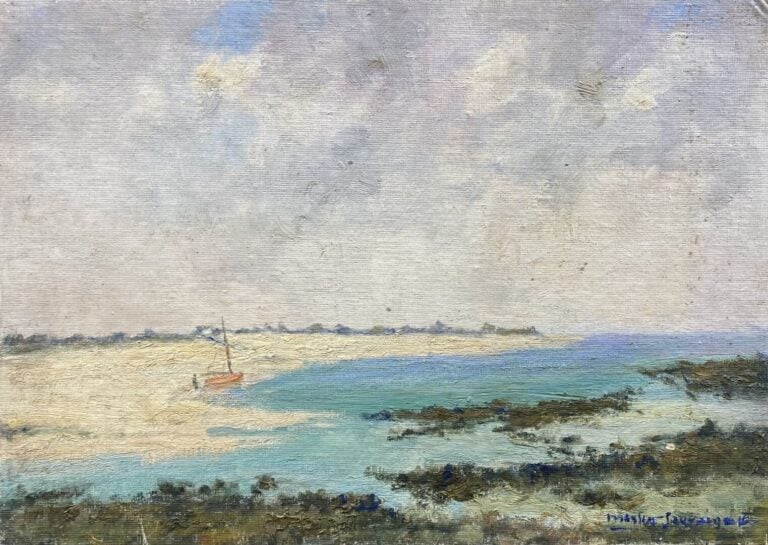 Charles MARTIN-SAUVAIGO (1881-1970) - A Bénodet - Huile sur panneau signé en ba…