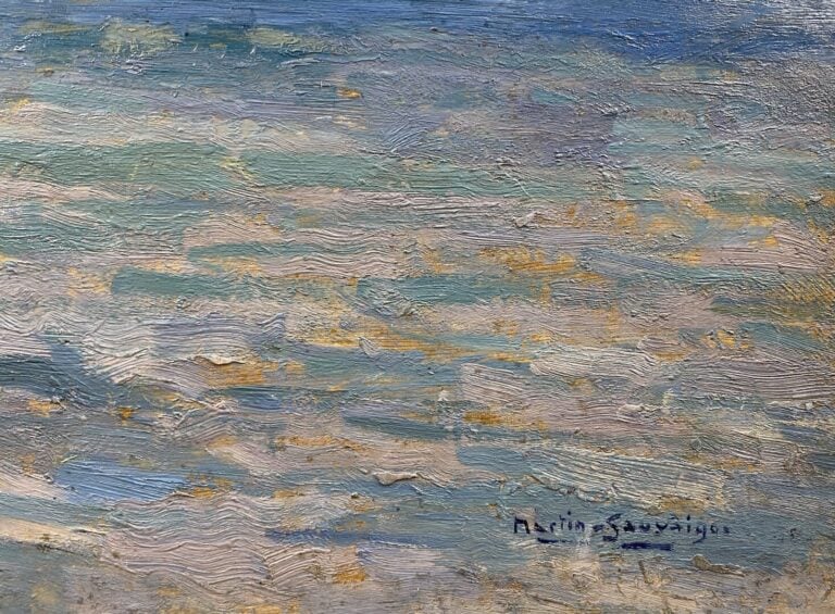 Charles MARTIN-SAUVAIGO (1881-1970) - Agadir depuis le Lafayette, 1960 - Huile…