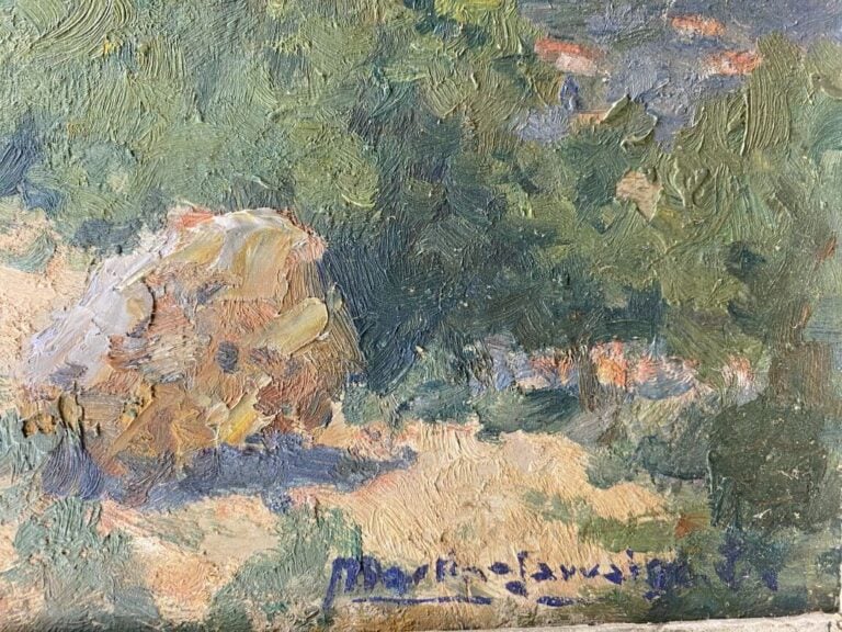 Charles MARTIN-SAUVAIGO (1881-1970) - Au loin, Beyrouth, 1954 - Huile sur panne…