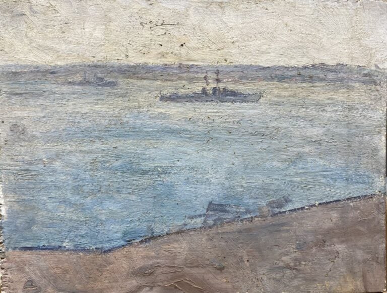 Charles MARTIN-SAUVAIGO (1881-1970) - Dakar - Huile sur panneau - Cachet d'atel…