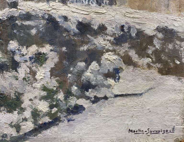 Charles MARTIN-SAUVAIGO (1881-1970) - De ma fenêtre - Huile sur panneau - Signé…