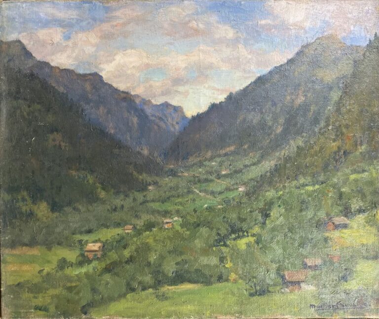 Charles MARTIN-SAUVAIGO (1881-1970) - En Autriche Vallée du Vorarlberg, 1953 -…