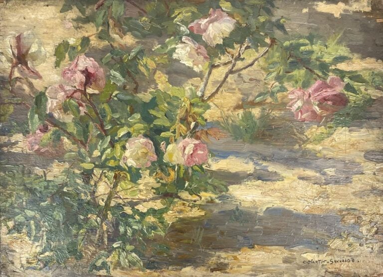 Charles MARTIN-SAUVAIGO (1881-1970) - Environs de Nice, 1930 - Huile sur pannea…