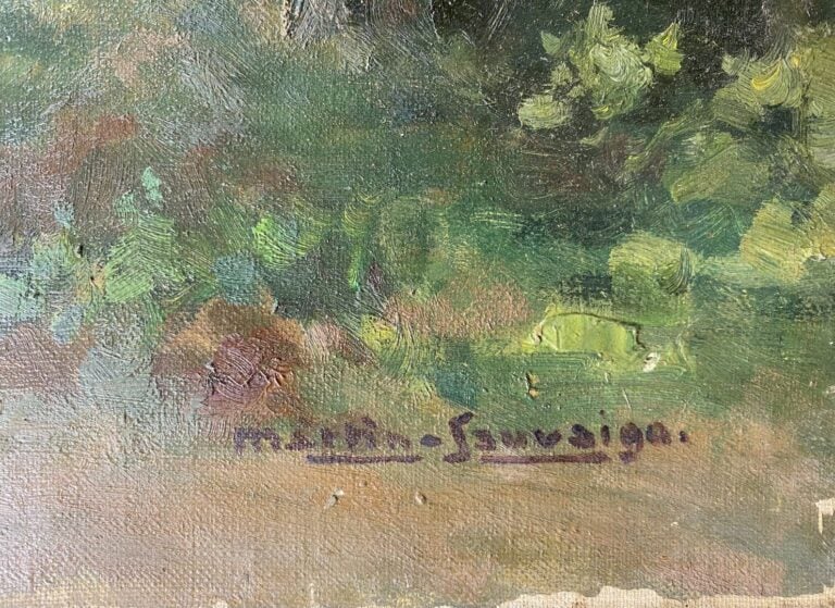 Charles MARTIN-SAUVAIGO (1881-1970) - Étang dans l'Ain - Huile sur toile - Sign…