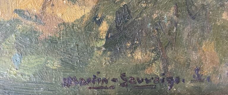 Charles MARTIN-SAUVAIGO (1881-1970) - Eze - Huile sur panneau - Signé en bas à…