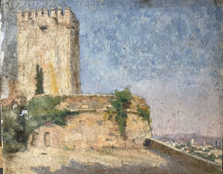Charles MARTIN-SAUVAIGO (1881-1970) - Grenade - Huile sur panneau - Cachet d'at…