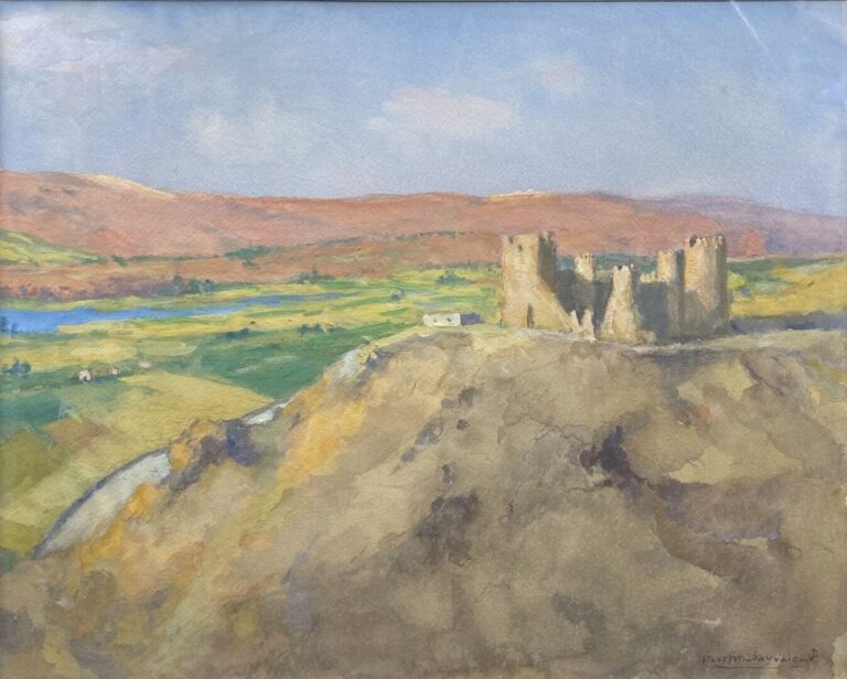 Charles MARTIN-SAUVAIGO (1881-1970) - Le château du Cid à Tolède - Huile sur ca…