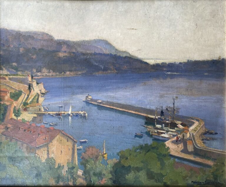 Charles MARTIN-SAUVAIGO (1881-1970) - Le Port de Villefranche-sur-Mer le matin…