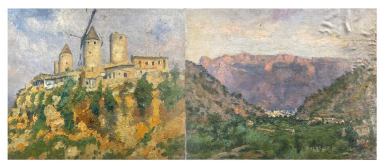 Charles MARTIN-SAUVAIGO (1881-1970) - Les Moulins à Palma (Baléares), 1952 - Hu…