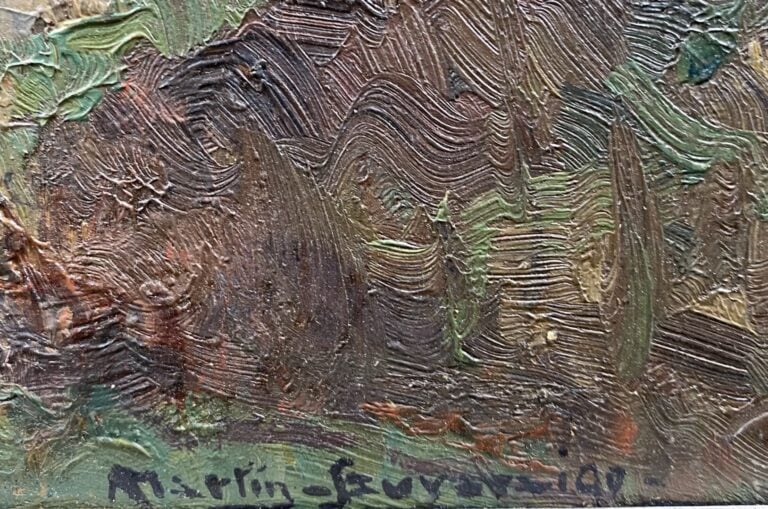Charles MARTIN-SAUVAIGO (1881-1970) - Luceram, 1938 - Huile sur panneau - Signé…