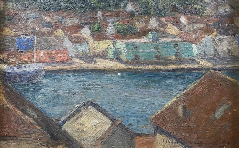 Charles MARTIN-SAUVAIGO (1881-1970) - Merok Norvège, 1955 - Huile sur panneau -…
