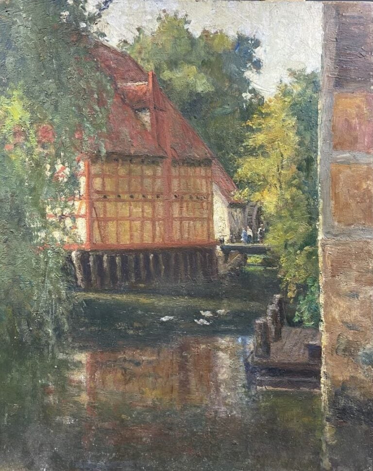 Charles MARTIN-SAUVAIGO (1881-1970) - Merok Norvège, 1955 - Huile sur panneau -…