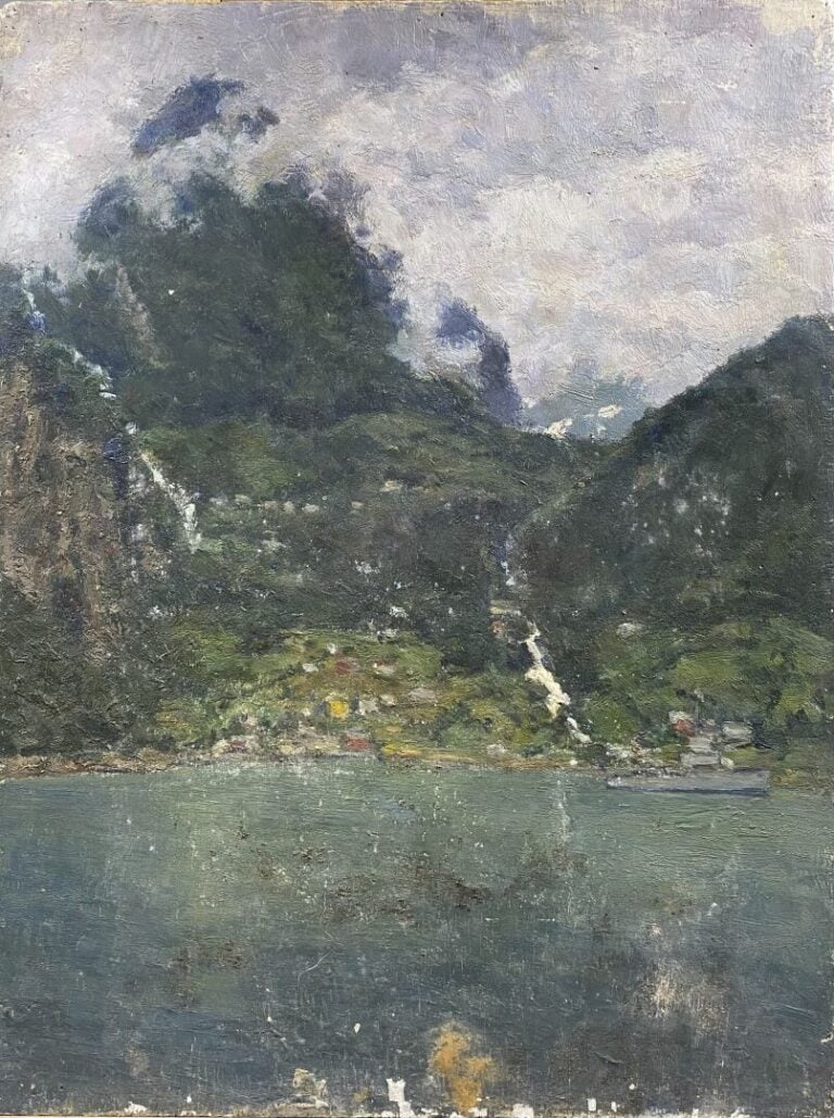 Charles MARTIN-SAUVAIGO (1881-1970) - Merok Norvège, 1955 - Huile sur panneau -…