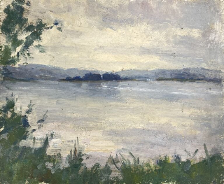 Charles MARTIN-SAUVAIGO (1881-1970) - Merok Norvège, 1955 - Huile sur panneau -…