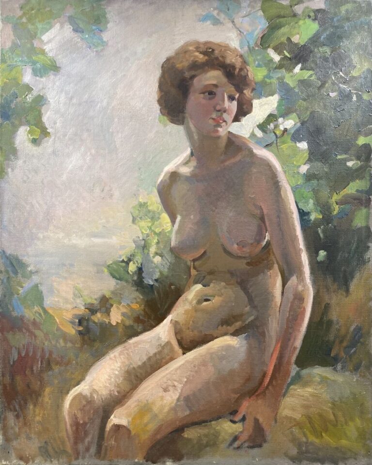 Charles MARTIN-SAUVAIGO (1881-1970) - Nu féminin, 1925 - Huile sur toile - 81 x…