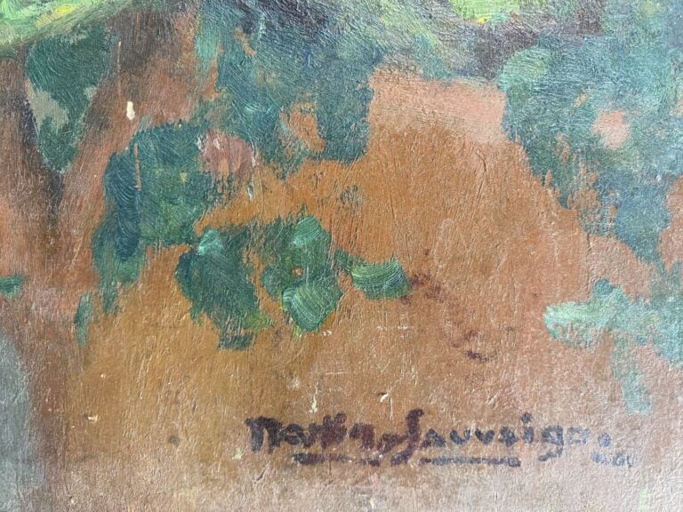 Charles MARTIN-SAUVAIGO (1881-1970) - Pétunias - Huile sur panneau - Signé en b…