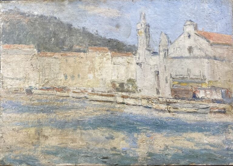 Charles MARTIN-SAUVAIGO (1881-1970) - Port méditerranéen - Huile sur panneau -…