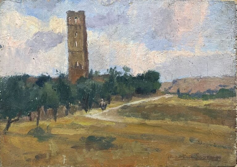 Charles MARTIN-SAUVAIGO (1881-1970) - Sahara, désert sud algérien - Huile sur p…