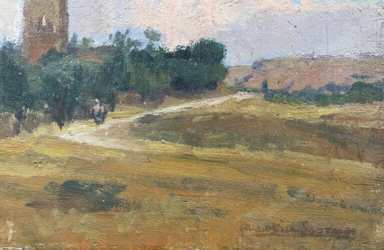 Charles MARTIN-SAUVAIGO (1881-1970) - Sahara, désert sud algérien - Huile sur p…