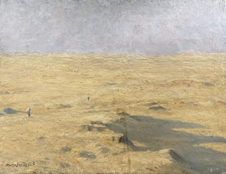 Charles MARTIN-SAUVAIGO (1881-1970) - Sahara, désert sud algérien - Huile sur p…