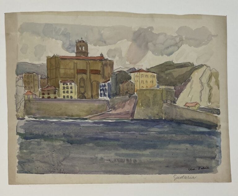 Chas LABORDE (1886-1941) (01562) - Paysage de Guetarie (Pays Basque espagnol) -…