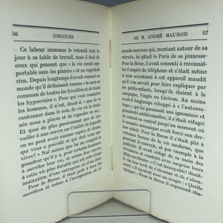 CHEVRILLON (André). - Discours de réception de M. André Maurois a l'académie Fr…