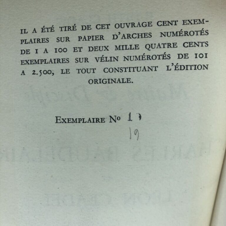 CLADEL (Judith). - Maître & disciple - Charles Baudelaire et Léon Cladel. Édité…