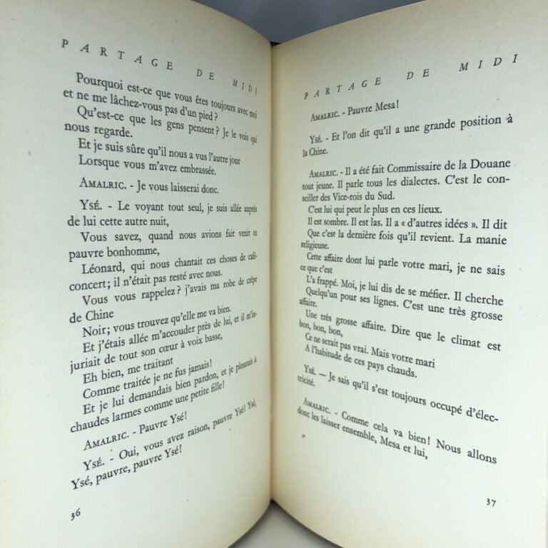CLAUDEL (Paul). - Partage de Midi. Édité à Paris chez Mercvre de France en 1948…