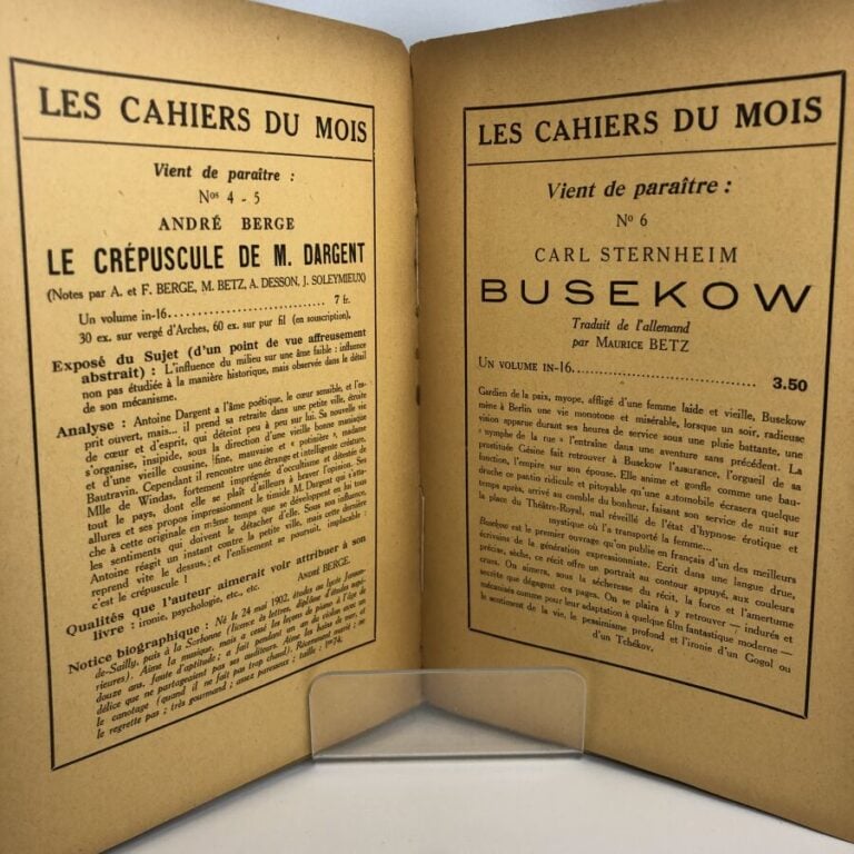 COLLECTIF. - Les cahiers du mois, Entr'acte. Édité à Paris chez Les presses uni…