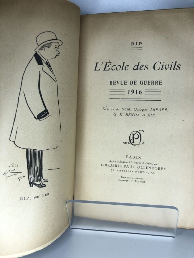 COLLECTIF. (SEM / LEPAPE). - L'école des civils, revue de guerre 1916. Édité à…
