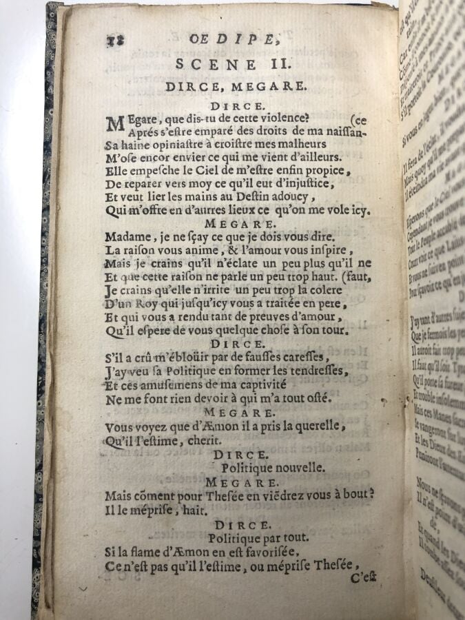 CORNEILLE. - Oedipe. Édité à Paris chez sans mention d'éditeur en 1663. De form…