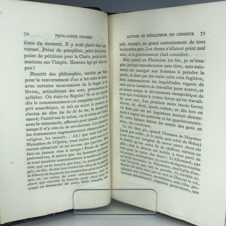 COURIER (Paul-Louis). - Lettre et Pamphlets. Édité à Paris chez Léon Vanier en…