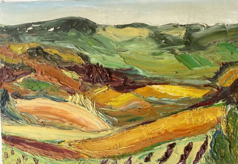 Dans le goût d'AMBROGIANI - Paysage - Huile sur toile - 38 x 55 cm - Manques de…