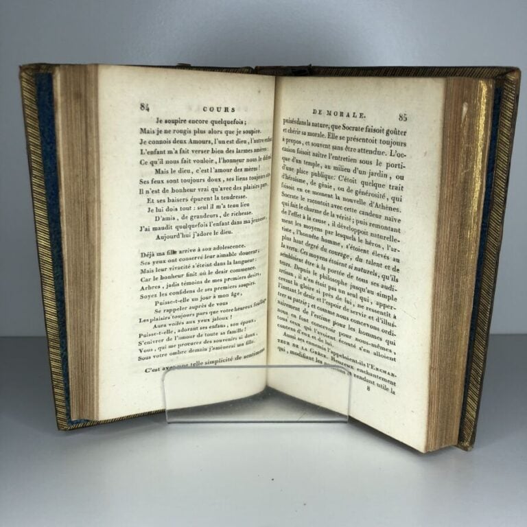 DEMOUSTIER (C.A). - Cours de morale, tome premier. Édité à Paris chez Renouard…
