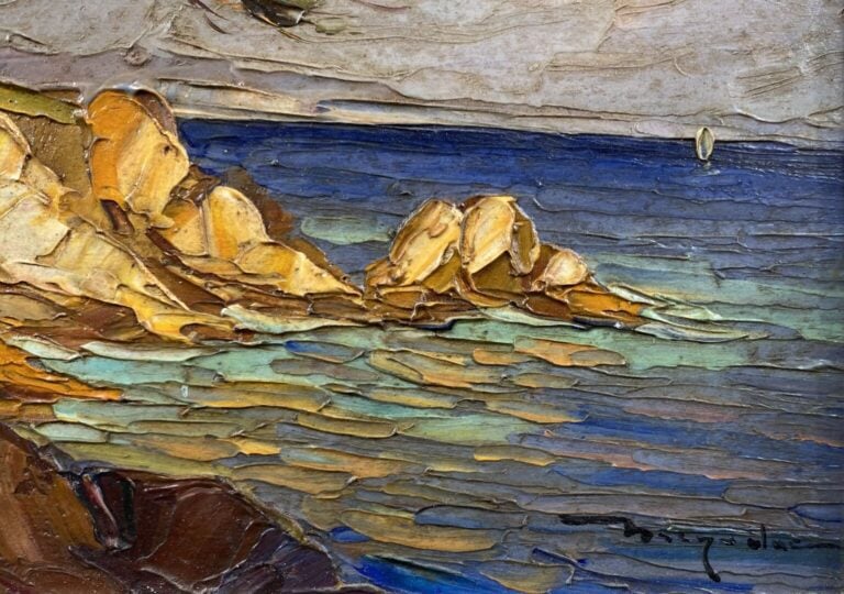 Elie BERNADAC (1913-1999) - Vues de bord de mer - Deux huiles sur panneau - Sig…