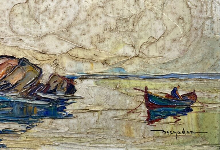 Elie BERNADAC (1913-1999) - Vues de bord de mer - Deux huiles sur panneau - Sig…