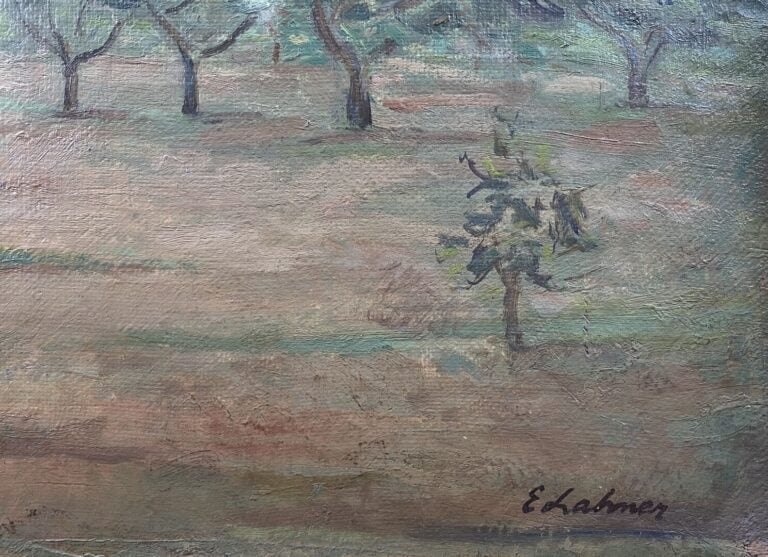 * Émile LAHNER (1893-1980) - Paysage - Huile sur toile marouflée sur panneau de…