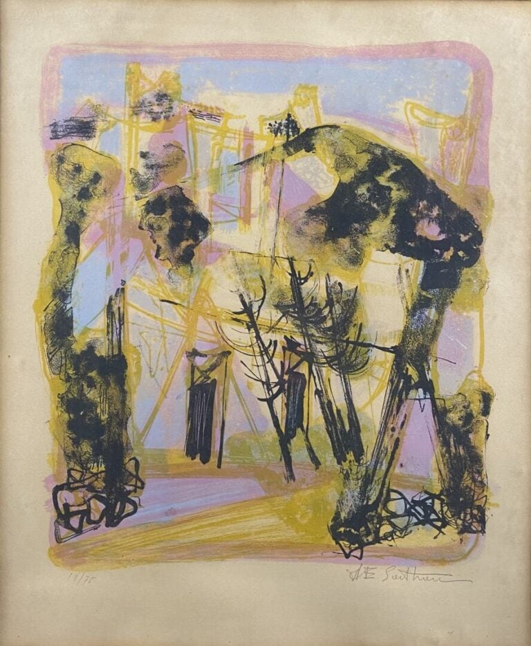 * Ensemble de pièces encadrées, lithographies, reproductions représentant des v…