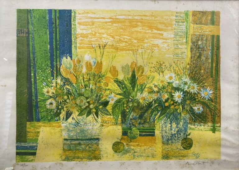 * Ensemble de pièces encadrées, lithographies, reproductions représentant des v…