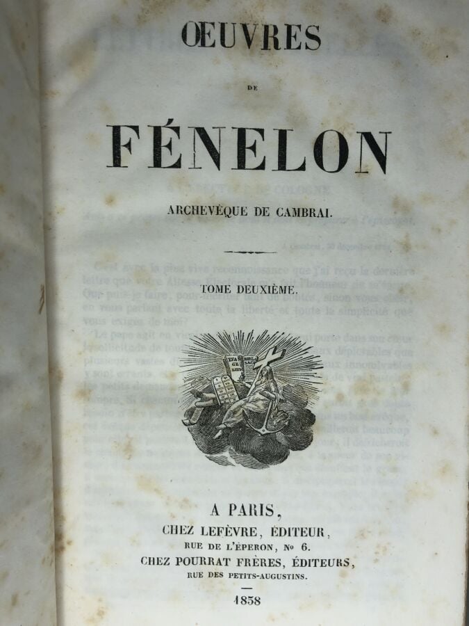 FENELON (François). - OEuvres de Fénelon. Volumes 1,2,3. Édité à Paris chez Lef…