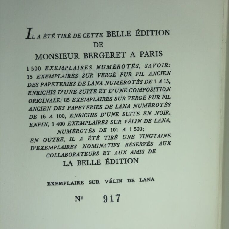 FRANCE (Anatole). - Monsieur Bergeret a Paris. Édité à Paris chez la belle édit…