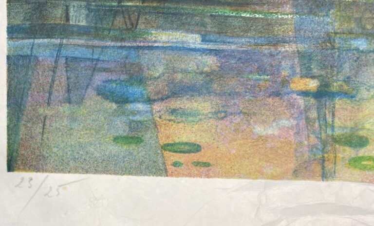 * Frédéric MENGUY (1927-2007) - Deux femmes au bouquet de fleurs - Lithographie…