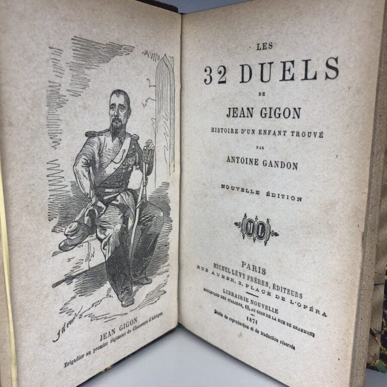 GANDON (Antoine). - Les 32 duels de Jean Gigon. Édité à Paris chez Michel Lèvy…