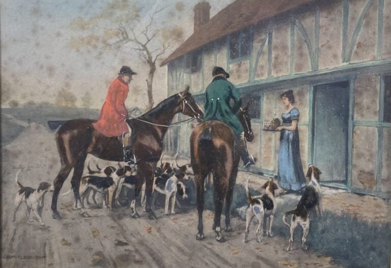 Georges GOODWIN II KILBURNE (1863-1938) - Scènes de retour de chasse - Trois de…